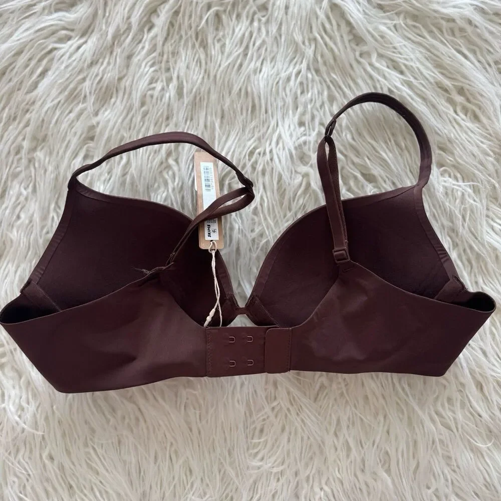 Skims Ultimate Push up Plunge Bra Cocoa Size 34C - Picture 4 of 5